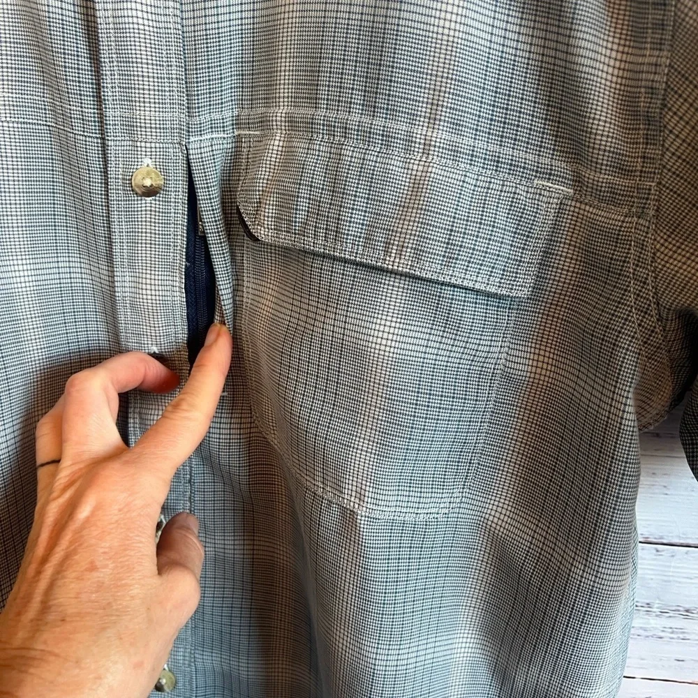 THE NORTH FACE MENS SHORT SLEEVE BUTTON DOWN PLAID SHIRT SIZE S